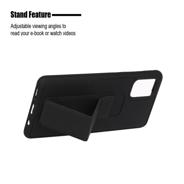 For Galaxy A71 Shockproof Solid Color TPU Case with Wristband