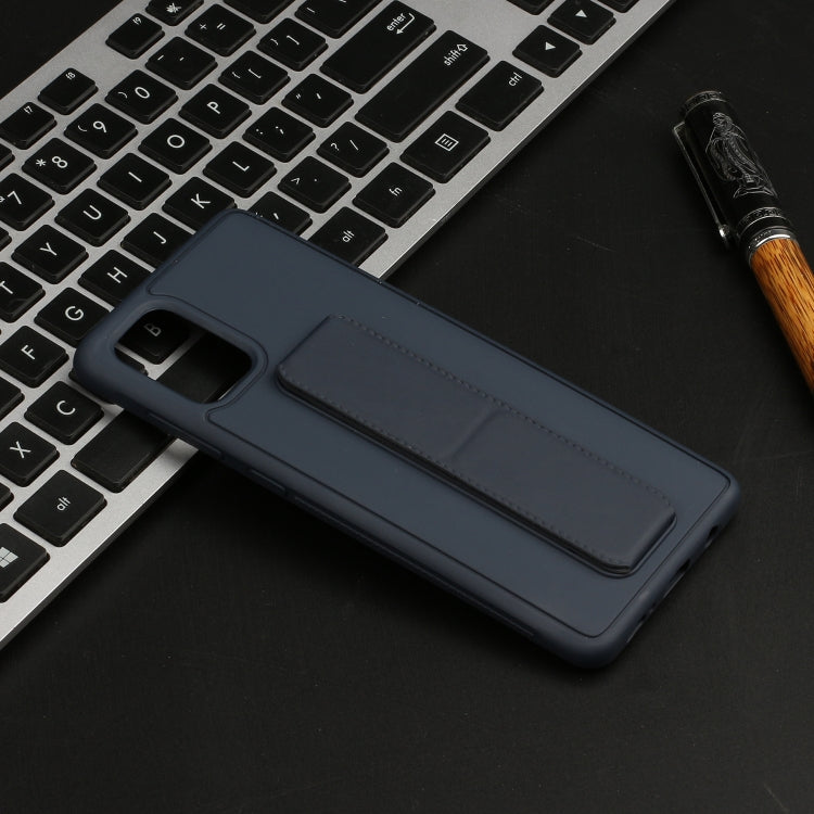 For Galaxy A71 Shockproof Solid Color TPU Case with Wristband