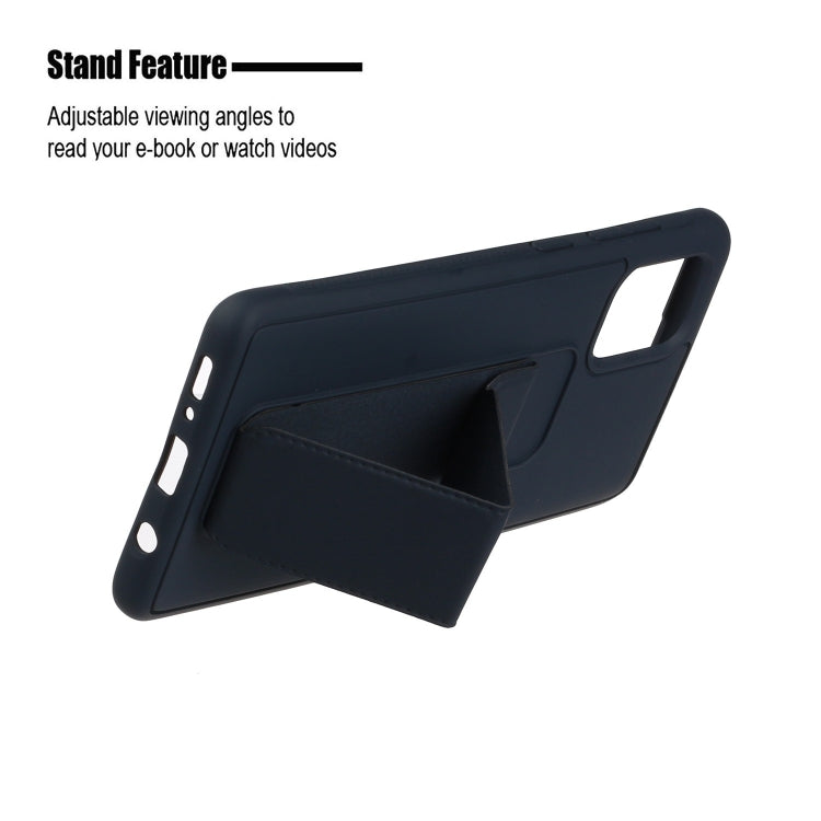 For Galaxy A71 Shockproof Solid Color TPU Case with Wristband