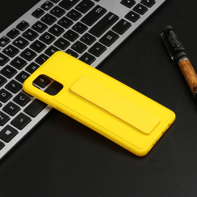 For Galaxy A71 Shockproof Solid Color TPU Case with Wristband