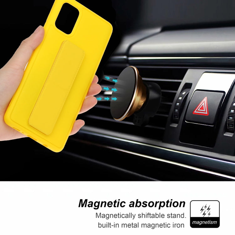 For Galaxy A71 Shockproof Solid Color TPU Case with Wristband