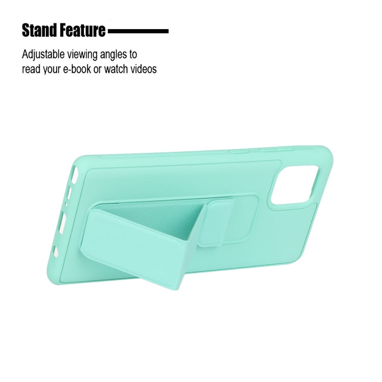 For Galaxy A81 Shockproof Solid Color TPU Case with Wristband
