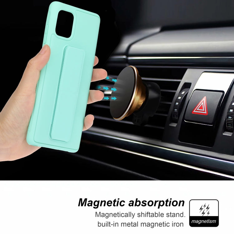 For Galaxy A81 Shockproof Solid Color TPU Case with Wristband