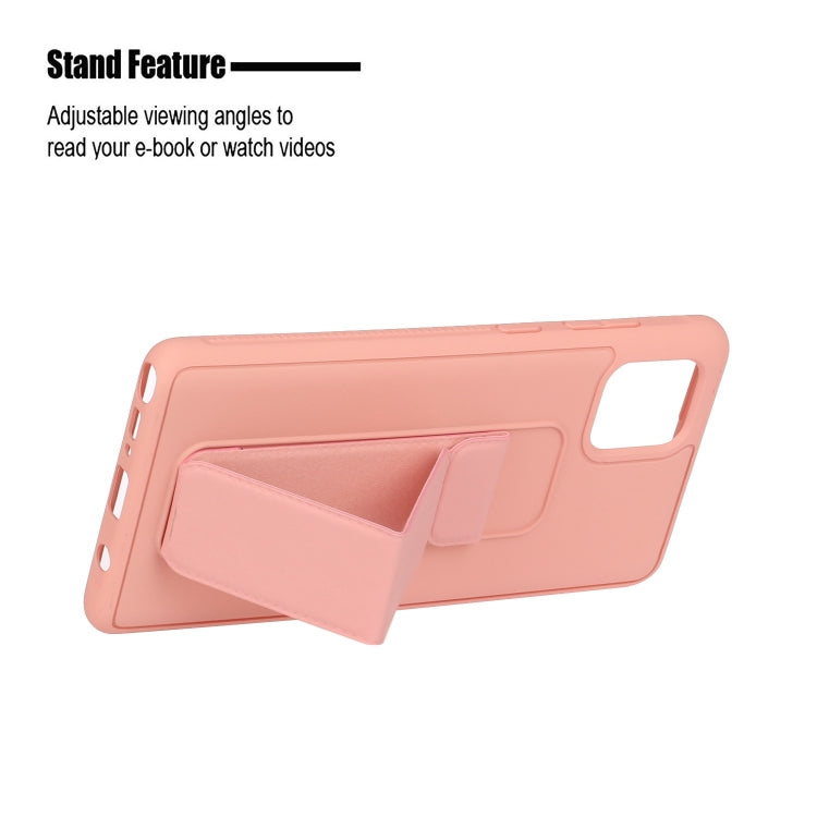For Galaxy A81 Shockproof Solid Color TPU Case with Wristband