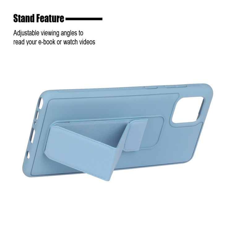 For Galaxy A81 Shockproof Solid Color TPU Case with Wristband