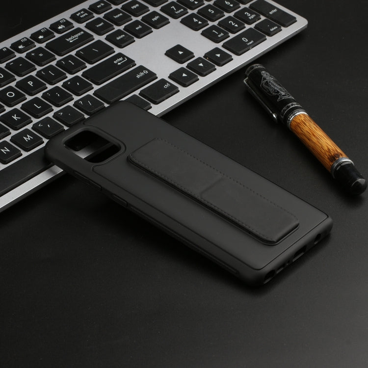 For Galaxy A81 Shockproof Solid Color TPU Case with Wristband