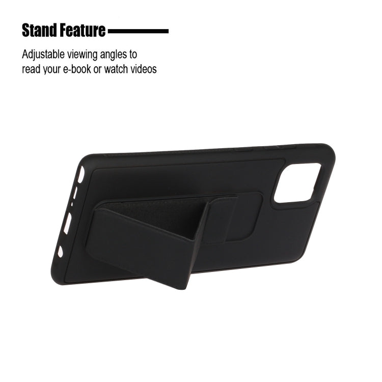 For Galaxy A81 Shockproof Solid Color TPU Case with Wristband
