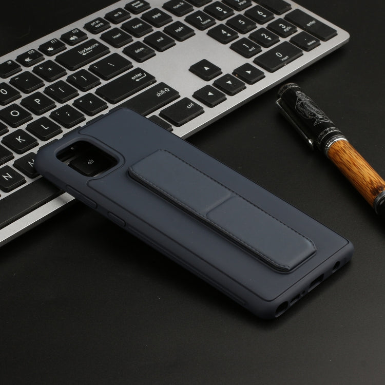 For Galaxy A81 Shockproof Solid Color TPU Case with Wristband
