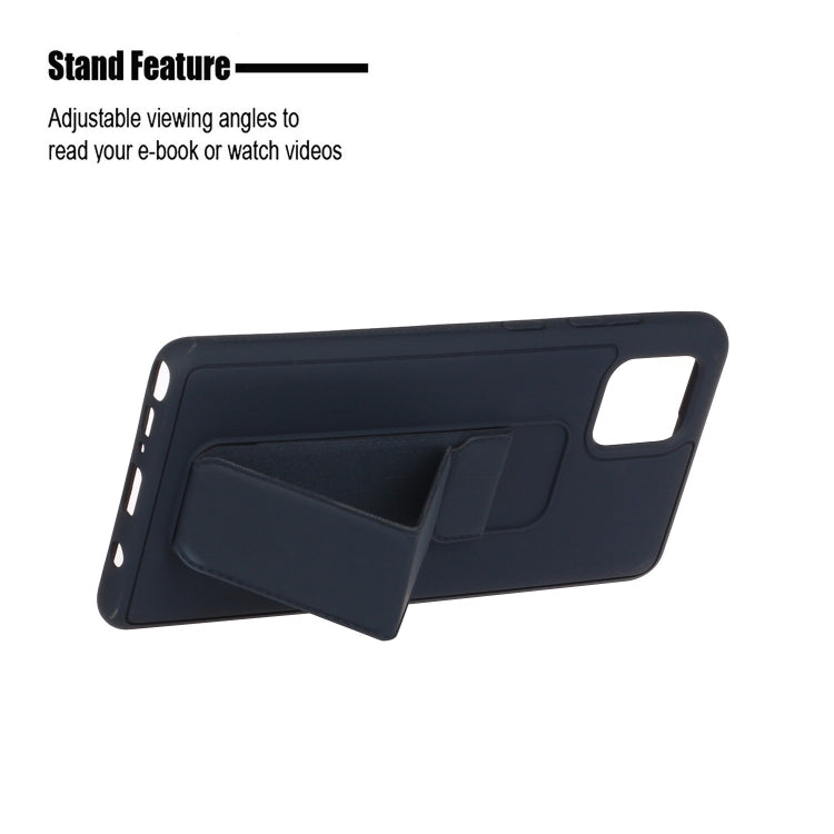 For Galaxy A81 Shockproof Solid Color TPU Case with Wristband