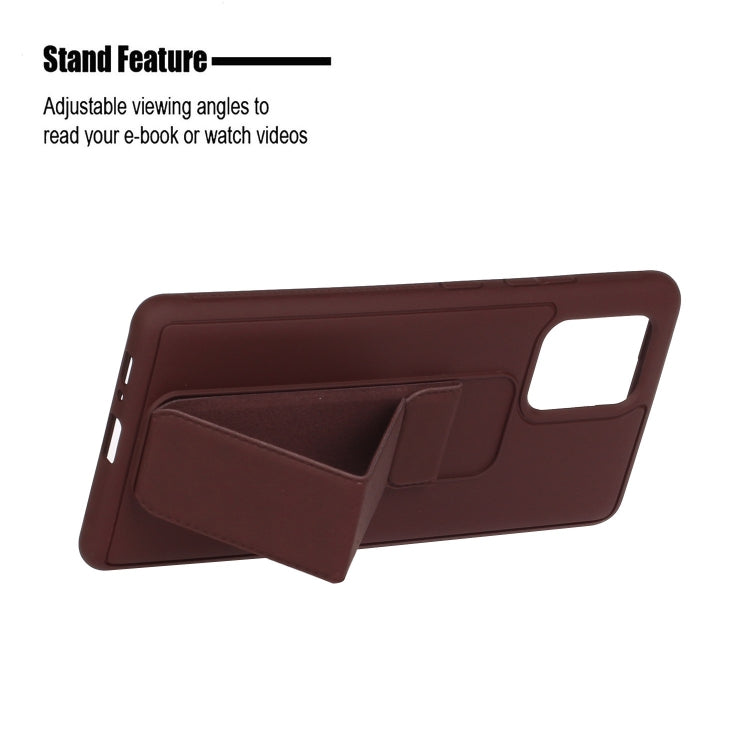 For Galaxy A91 Shockproof Solid Color TPU Case with Wristband