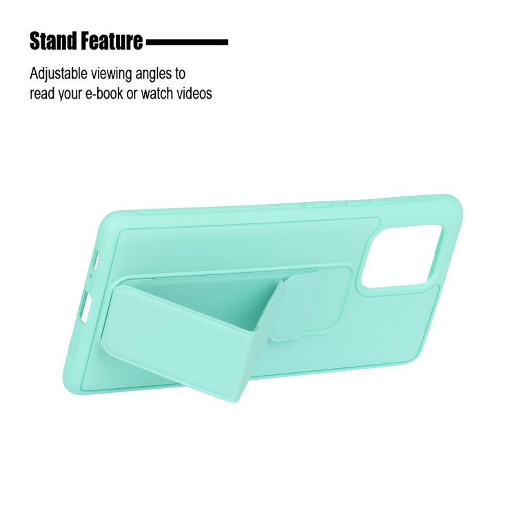 For Galaxy A91 Shockproof Solid Color TPU Case with Wristband