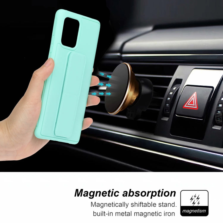 For Galaxy A91 Shockproof Solid Color TPU Case with Wristband