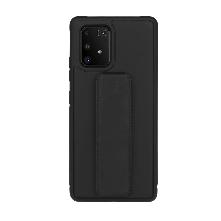 For Galaxy A91 Shockproof Solid Color TPU Case with Wristband