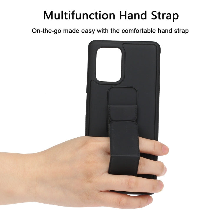 For Galaxy A91 Shockproof Solid Color TPU Case with Wristband