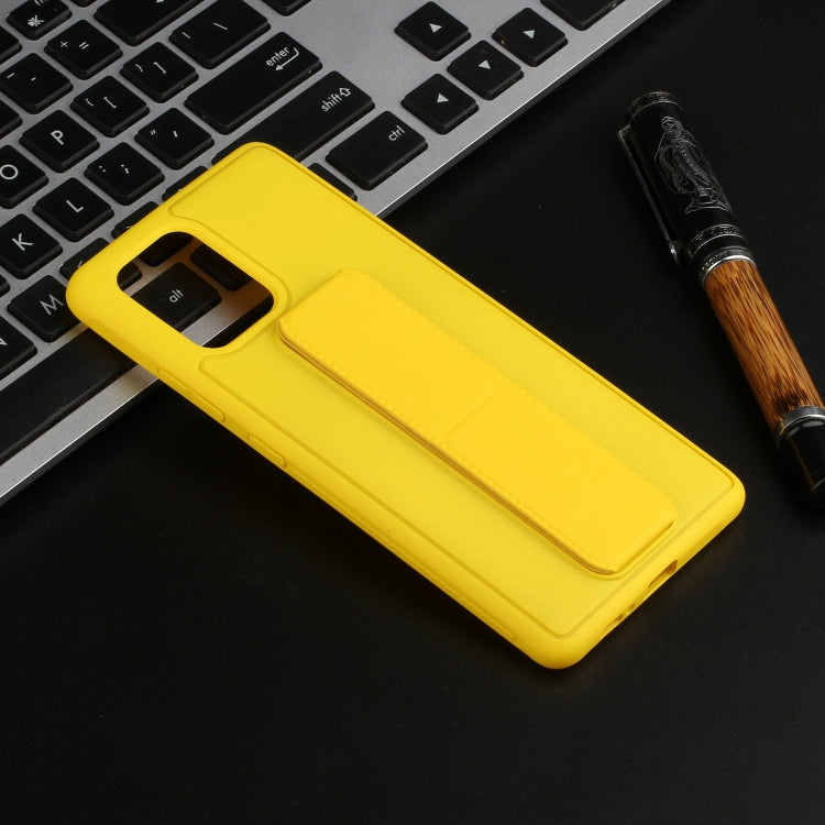 For Galaxy A91 Shockproof Solid Color TPU Case with Wristband