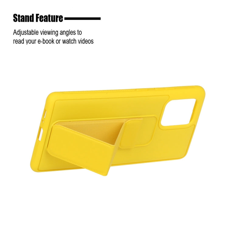 For Galaxy A91 Shockproof Solid Color TPU Case with Wristband