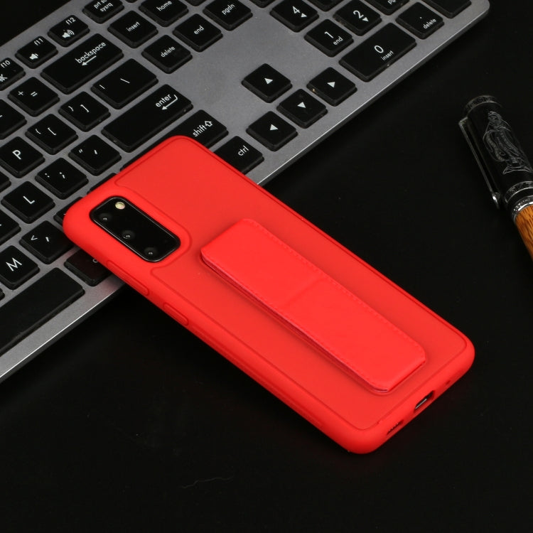 For Galaxy S20 Shockproof Solid Color TPU Case with Wristband
