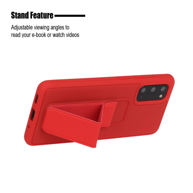 For Galaxy S20 Shockproof Solid Color TPU Case with Wristband