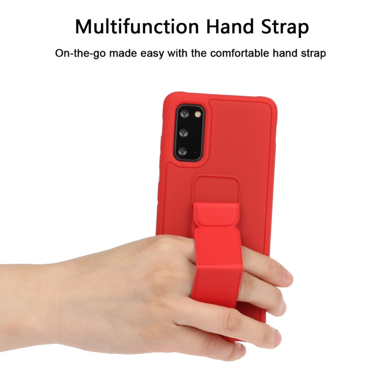 For Galaxy S20 Shockproof Solid Color TPU Case with Wristband
