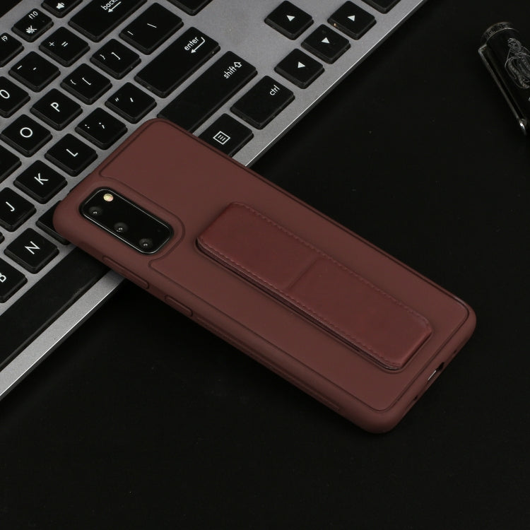 For Galaxy S20 Shockproof Solid Color TPU Case with Wristband