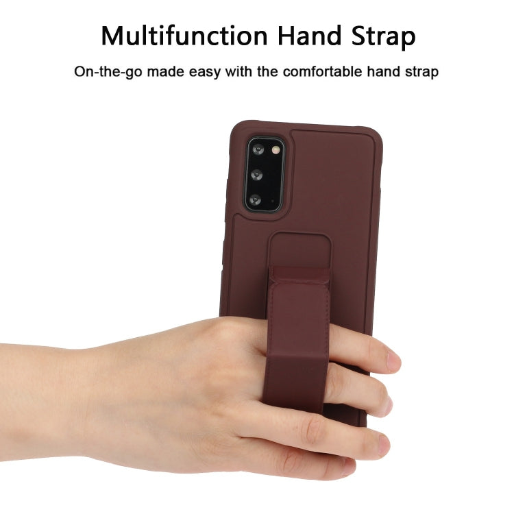 For Galaxy S20 Shockproof Solid Color TPU Case with Wristband