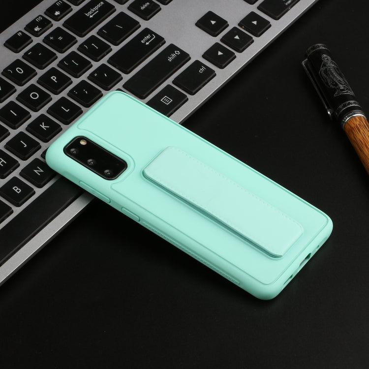 For Galaxy S20 Shockproof Solid Color TPU Case with Wristband