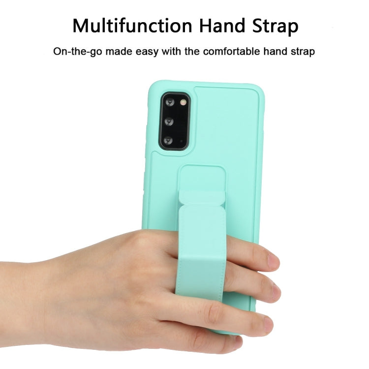 For Galaxy S20 Shockproof Solid Color TPU Case with Wristband