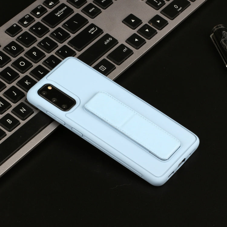 For Galaxy S20 Shockproof Solid Color TPU Case with Wristband