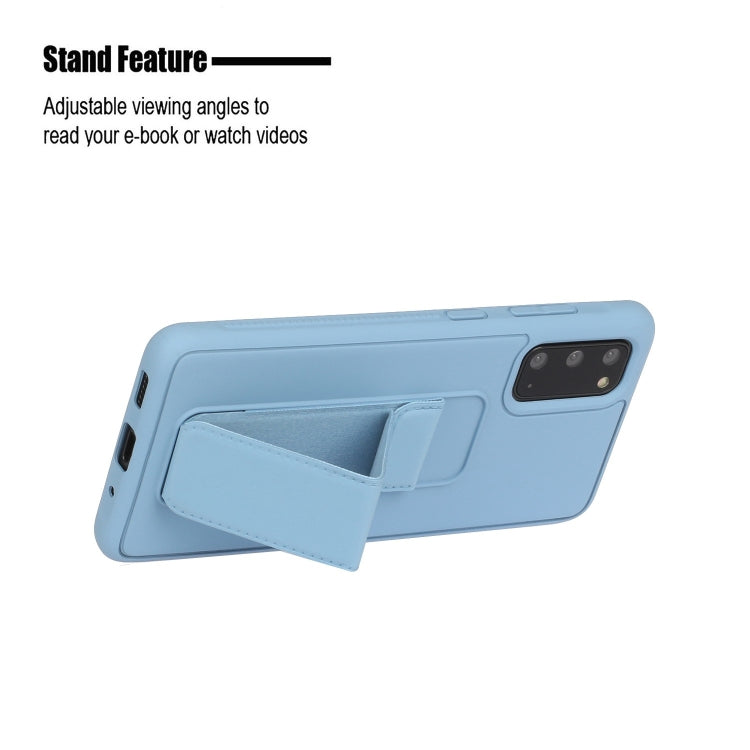 For Galaxy S20 Shockproof Solid Color TPU Case with Wristband