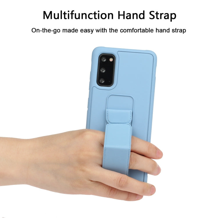 For Galaxy S20 Shockproof Solid Color TPU Case with Wristband