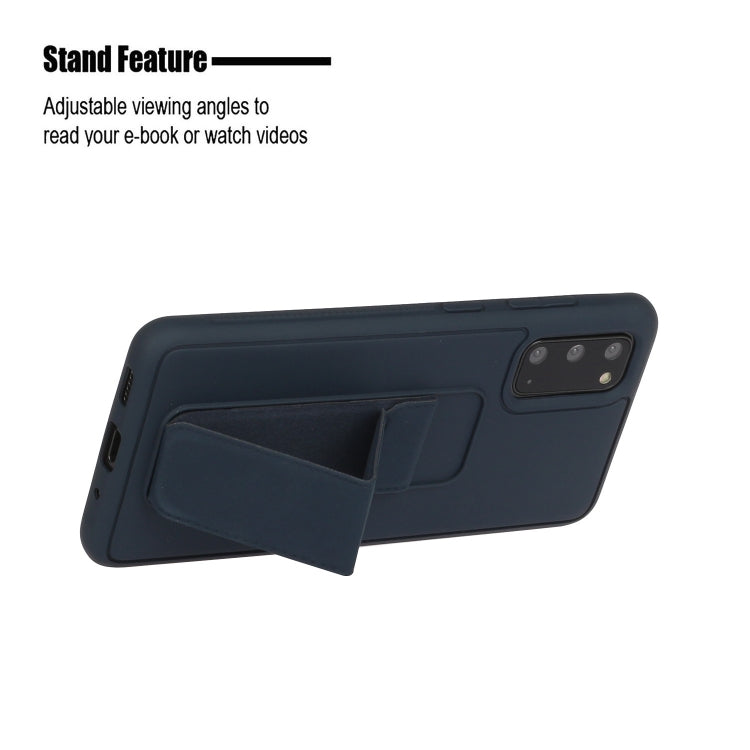 For Galaxy S20 Shockproof Solid Color TPU Case with Wristband