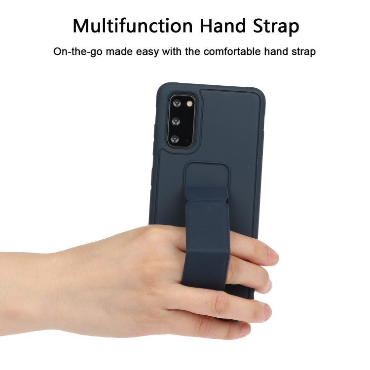 For Galaxy S20 Shockproof Solid Color TPU Case with Wristband