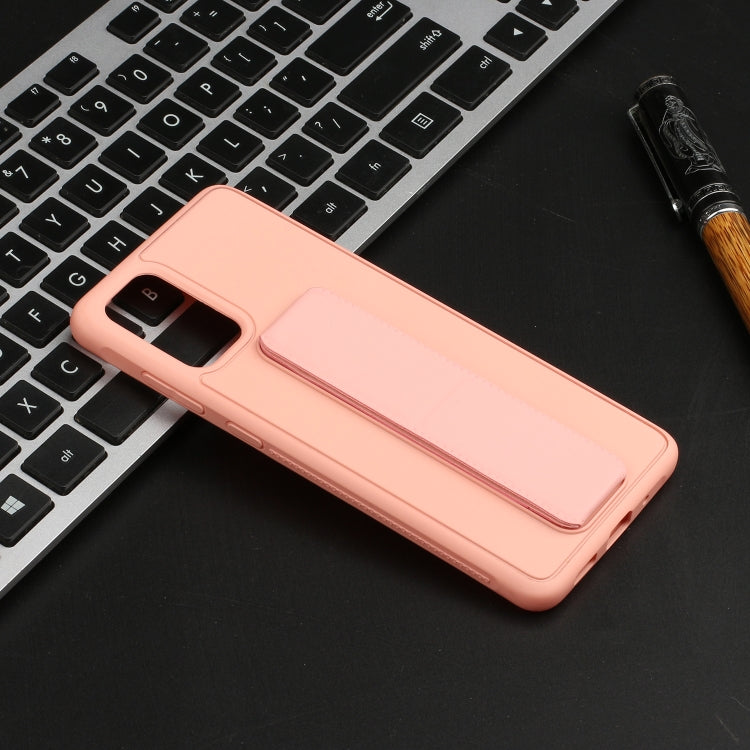 For Galaxy S20+ Shockproof Solid Color TPU Case with Wristband