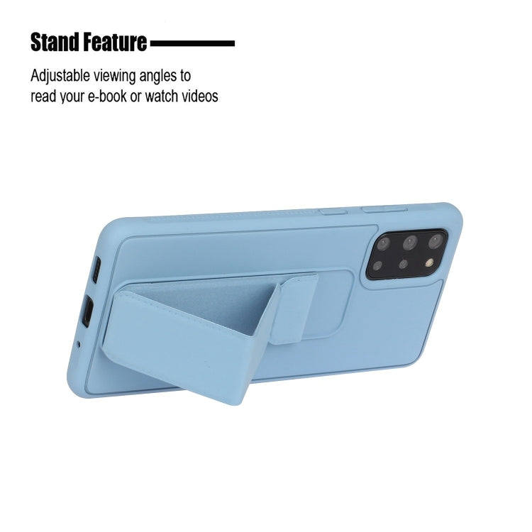 For Galaxy S20+ Shockproof Solid Color TPU Case with Wristband