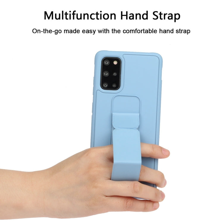 For Galaxy S20+ Shockproof Solid Color TPU Case with Wristband