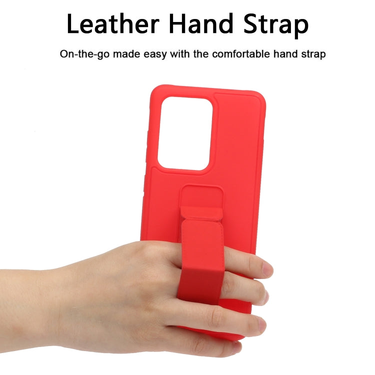 For Galaxy S20 Ultra Shockproof Solid Color TPU Case with Wristband