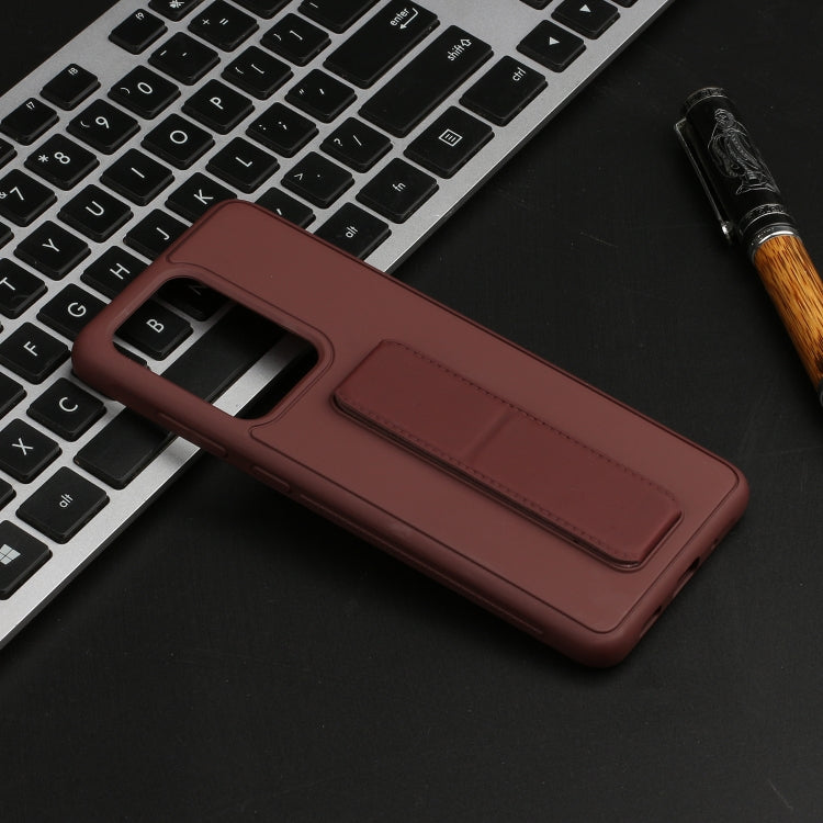 For Galaxy S20 Ultra Shockproof Solid Color TPU Case with Wristband
