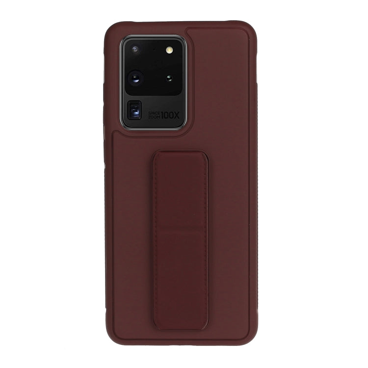 For Galaxy S20 Ultra Shockproof Solid Color TPU Case with Wristband