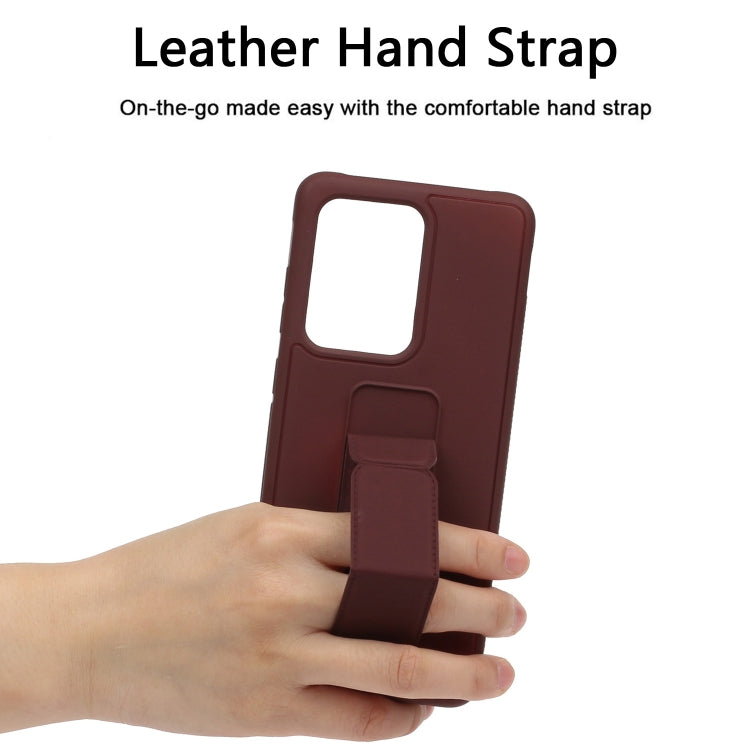 For Galaxy S20 Ultra Shockproof Solid Color TPU Case with Wristband