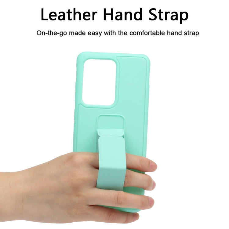 For Galaxy S20 Ultra Shockproof Solid Color TPU Case with Wristband