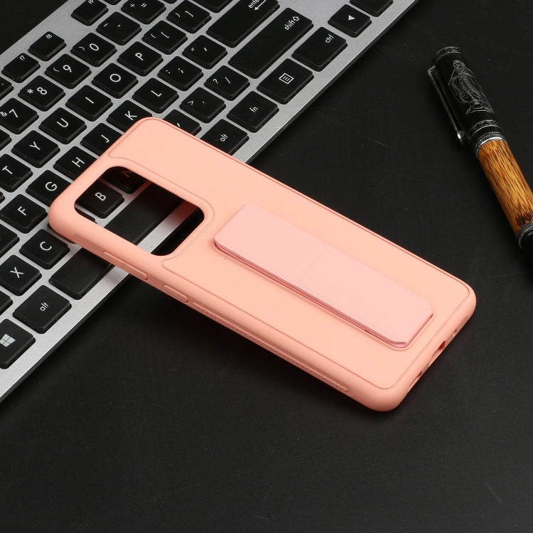 For Galaxy S20 Ultra Shockproof Solid Color TPU Case with Wristband