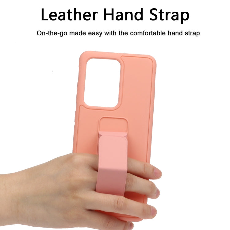For Galaxy S20 Ultra Shockproof Solid Color TPU Case with Wristband