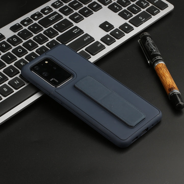 For Galaxy S20 Ultra Shockproof Solid Color TPU Case with Wristband
