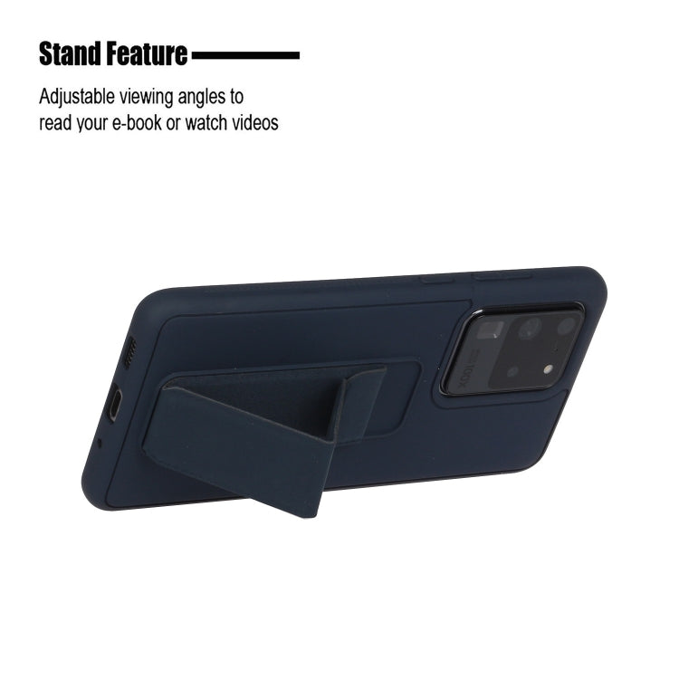 For Galaxy S20 Ultra Shockproof Solid Color TPU Case with Wristband