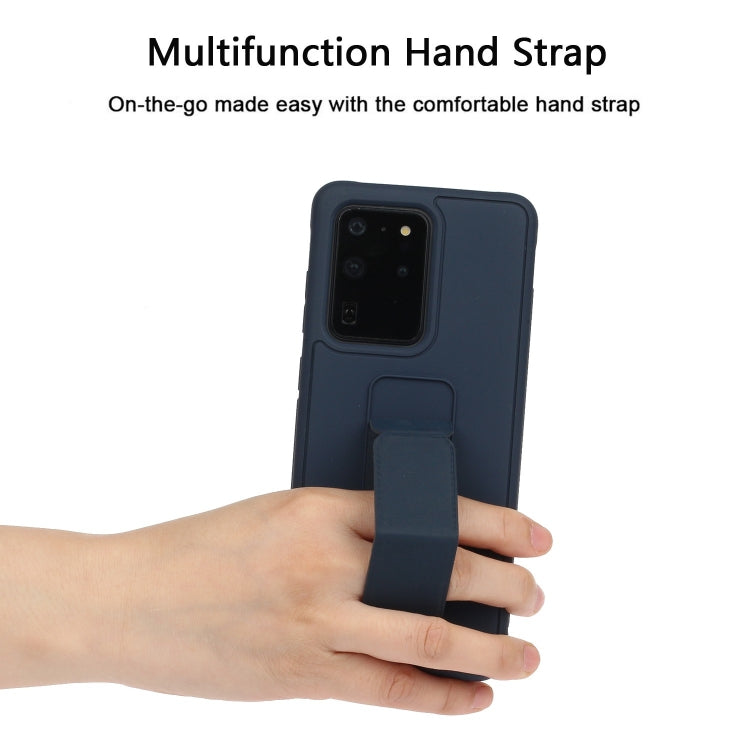For Galaxy S20 Ultra Shockproof Solid Color TPU Case with Wristband