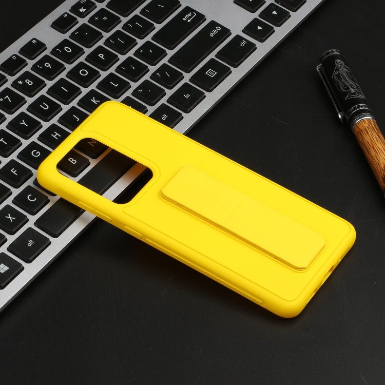 For Galaxy S20 Ultra Shockproof Solid Color TPU Case with Wristband
