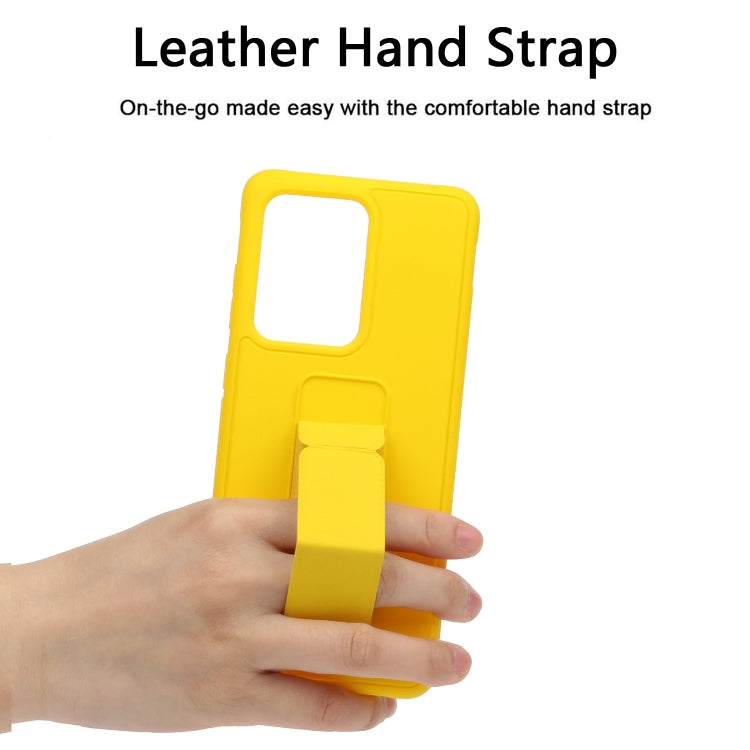 For Galaxy S20 Ultra Shockproof Solid Color TPU Case with Wristband