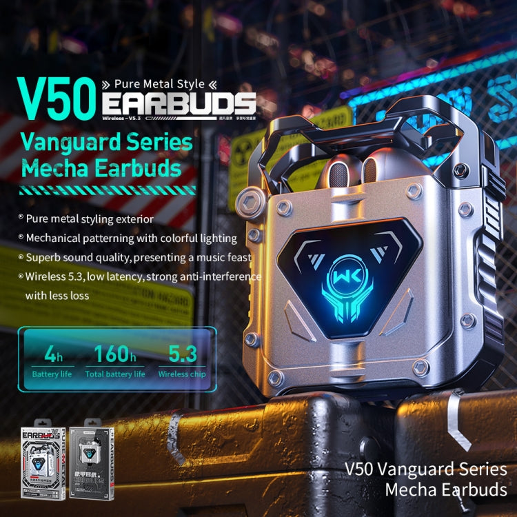 WEKOME V50 Vanguard Series Mecha Wireless Bluetooth Earphone(Tarnish)