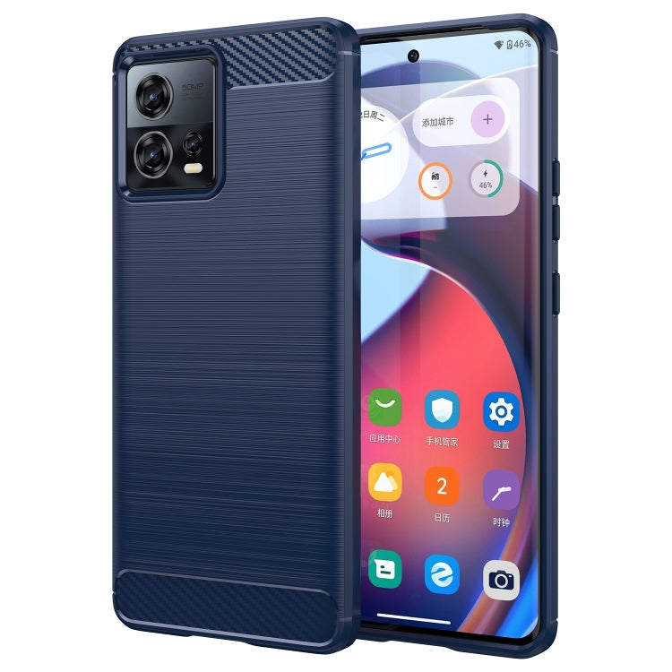 For Motorola Edge 30 Fusion/Moto S30 Pro Brushed Texture Carbon Fiber TPU Phone Case