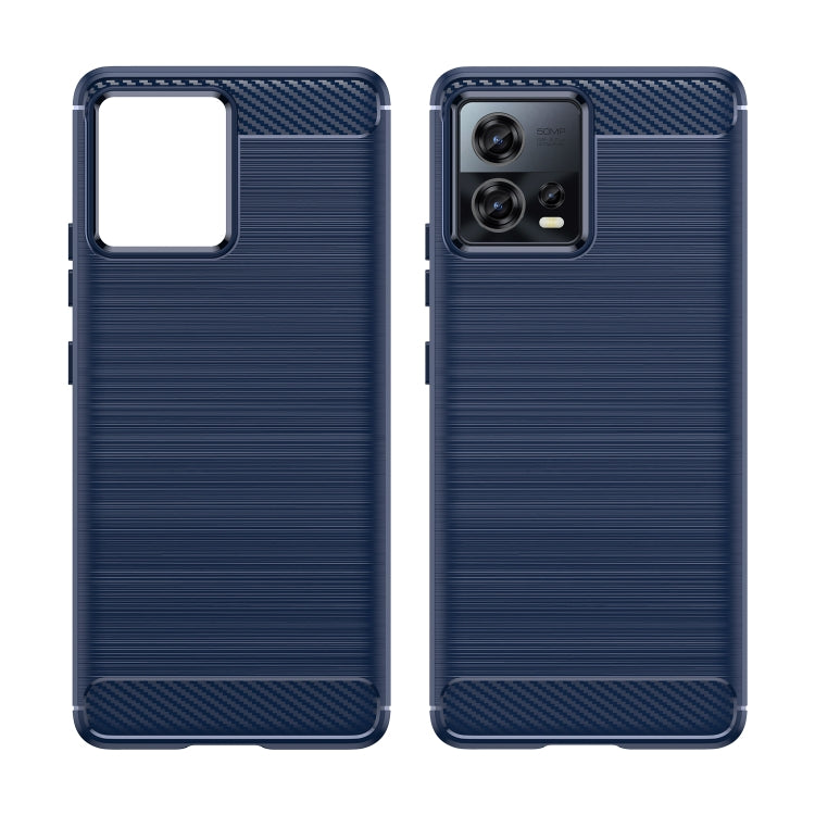 For Motorola Edge 30 Fusion/Moto S30 Pro Brushed Texture Carbon Fiber TPU Phone Case